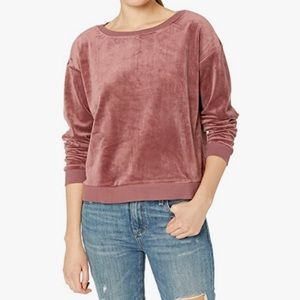 cupcakes and cashmere Velour Crewneck